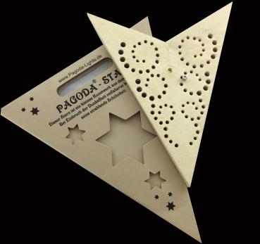 Baby Twister creme- Foldable glowing Paperstar with 5 points, 40 cm